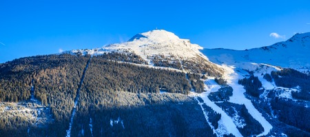 Mountains with snow in winter. Ski resort   Bad Gasteinl, Austria