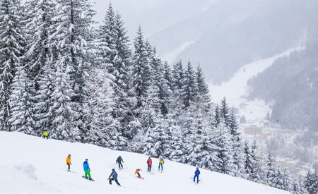 On the slopes of the ski resort Bad Gasteinl, Austria