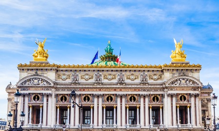 Fragment of the facade and roof of the Paris National Operaのeditorial素材