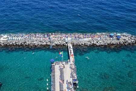 Seascape in Sorrento, Italy.のeditorial素材