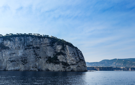 View of the coast in Sorrento, Italy.の写真素材