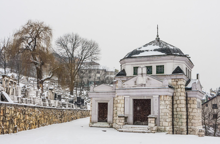 Temple (Ciduk Adin) near main entrance with an old wall.  Bosnia Herzegovinaの写真素材