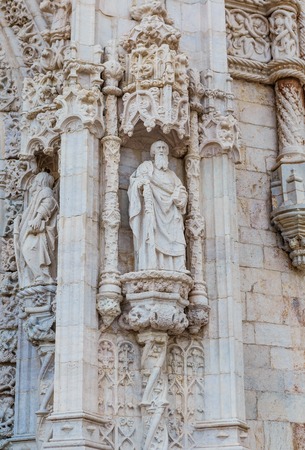 Fragment of the Jeronimos or Hieronymites Monastery. Lisbon, Portugalのeditorial素材