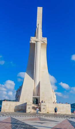 Monument to the Discoverers on the quay side of the River Tagus. Portugal, Lisbon, Belemのeditorial素材