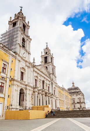 The national palace Mafra. the most monumental palace and monastery in Portugalのeditorial素材