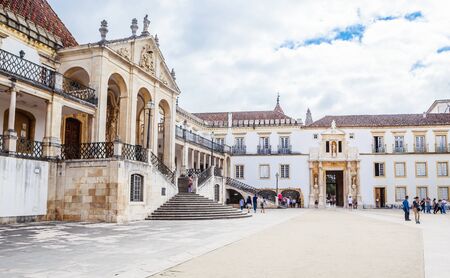 Coimbra University. PaÃ§o das Escolas, the Old University (Velha Universidade), Coimbra, Portugalのeditorial素材