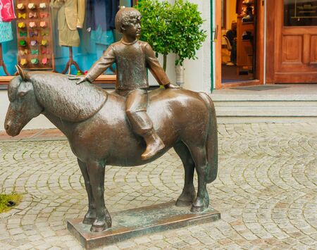 Street Statue, Stavanger city, Rogaland, Norwayのeditorial素材