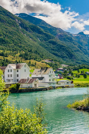 The River Oldeelva. Olden. Norwayのeditorial素材
