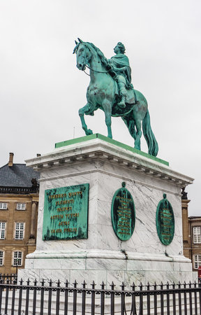 Equestrian statue of Frederik V, Copenhagen, Denmarkのeditorial素材