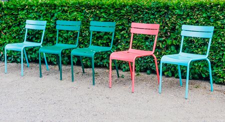 Color Chairs, Royal Library Garden, Christiansborg Palace; Copenhagen; Denmark