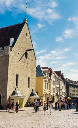 Tallinna Raekoda (Tallinn Town Hall) on Raekoja Plats (Town Hall Square) in Tallinn, the capital of Estoniaのeditorial素材