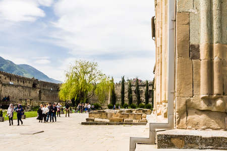 The Svetitskhoveli Cathedral, Eastern Orthodox cathedral in the historic town of Mtskheta, Georgiaのeditorial素材