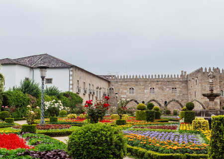Garden of St. Barbara's at the walls of the former Archbishop's Palace, Braga, Portugal