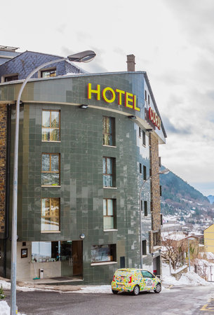 Hotel Coray in Encamp. Andorraのeditorial素材