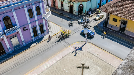 City view of Granada Nicaragua. Granada was founded in 1524 and it's the first European city in mainland America.のeditorial素材
