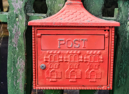 Typical mailbox in the city of Heviz, Hungary