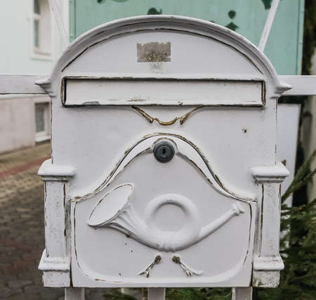 Typical mailbox in the city of Heviz, Hungaryの写真素材
