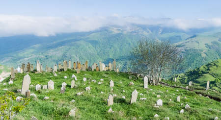 Graveyard in Kubachi, Dagestan.のeditorial素材