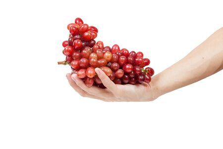 Bunch of red grapesの写真素材