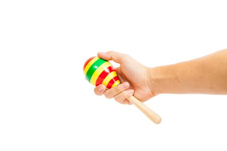 colorful maracas isolated on white background