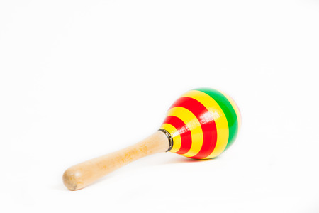 colorful maracas isolated on white background