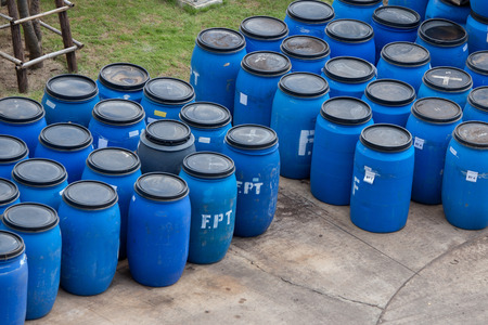 Plastic bucket with Big Blue,の写真素材