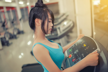 young woman exercise at the gym
