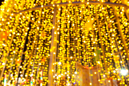gold bokeh abstract background defocused lights,  christmas light night bokehの写真素材
