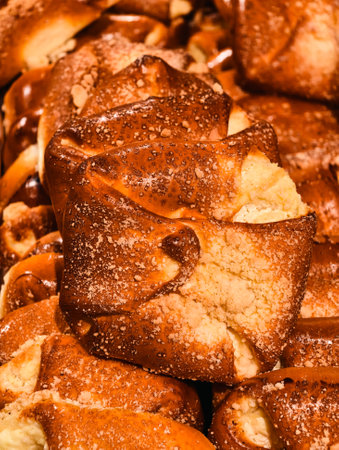 Sweet buns with raisins close up. Toned.