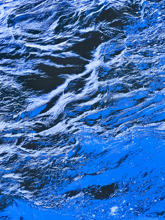 Dynamic Blue Water Surface with Lively Ripples - Striking Aquatic Patterns for Nature-Inspired...