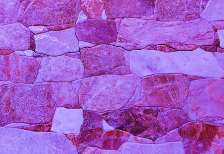 Purple Pink Stone Wall Texture - Abstract Natural Rock Pattern Background with Violet Tones for...