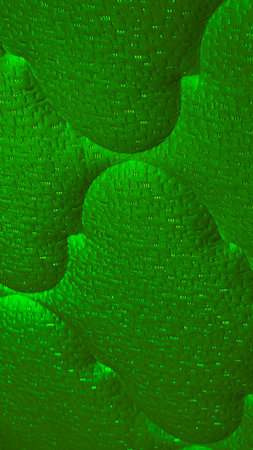 Electrifying Neon Green Quilted Fabric Texture as an Otherworldly 8K Wallpaper and Vertical...