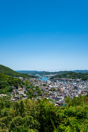 Cityscape of Onomichi Viewed from the Senkoji Summit Observatory, Onomichi City, Hiroshima...