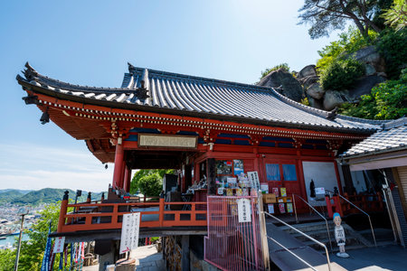 Main Hall of Senkoji Temple, Onomichi City, Hiroshima Prefecture, Japanの写真素材