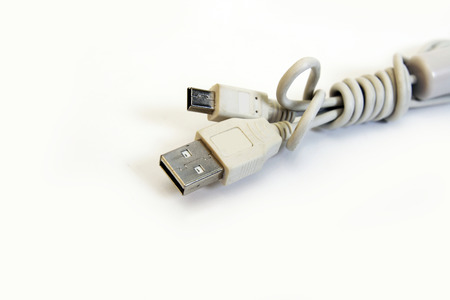 USB extending cable. Isolated on white 