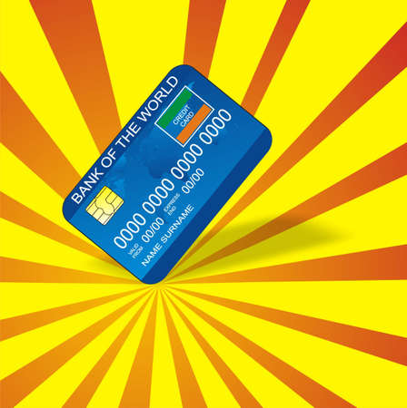 Bank credit card on abstract backgroundのイラスト素材