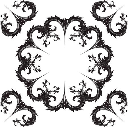 Ornament with floral のイラスト素材