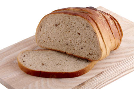 Several slices of whole grain bread on ash table