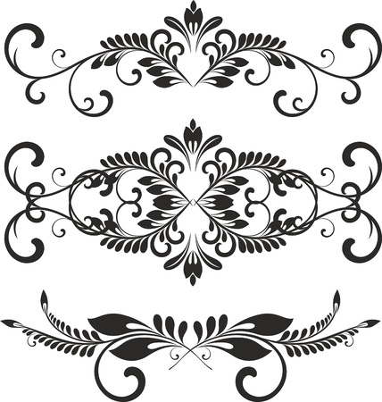 Floral design elements vectorのイラスト素材