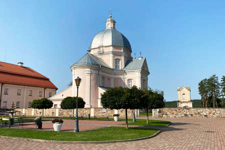 The area of the church of the Holy Trinity and Dominican Monastery. Liskiava. Lithuania