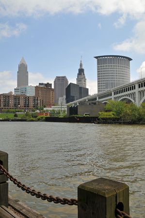 Downtown Cleveland Skylineの写真素材