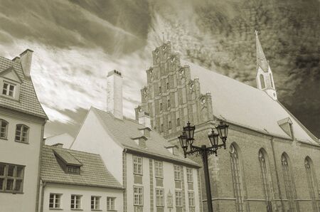 Magic view of old Riga.の写真素材