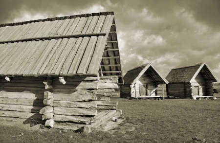 The thrown village in the Latvian province.の写真素材