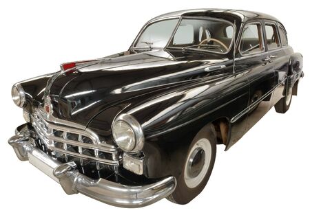 The Soviet car of a luxury-class of 50th years isolated over whiteの写真素材