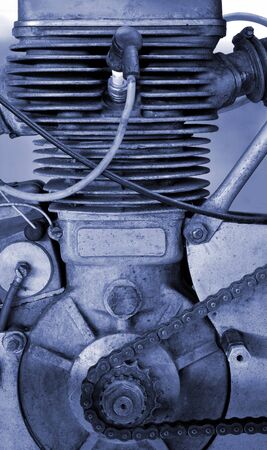 Close-up of the motorcycle motor.の写真素材