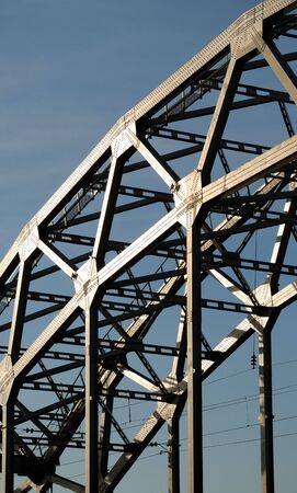 Lattice of the railway bridge.の写真素材