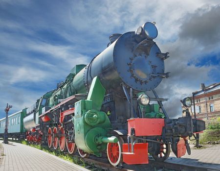 The old steam locomotive in Riga depot.