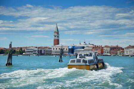 Campanile di San Marco in Venice, Italia. View from San Marco canal. の写真素材