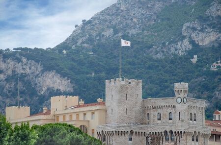 The Palace of Monaco, the official residence of the Prince of Monaco.の写真素材