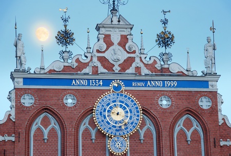 The historical Blackhead's house in Riga, Latvia.の写真素材